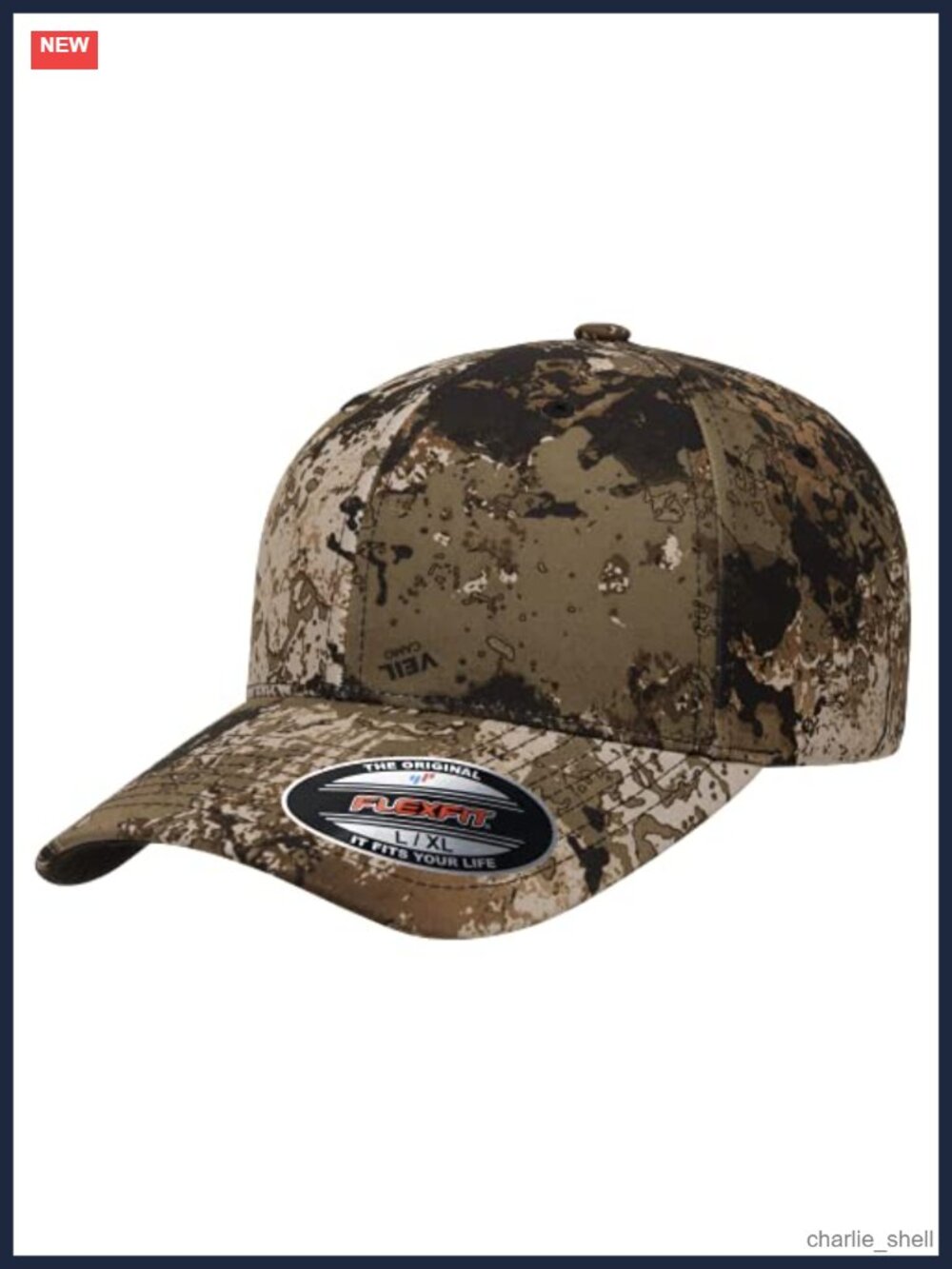 Flexfit Blank 6-Panel Water-Resistant Baseball Cap Camouflage